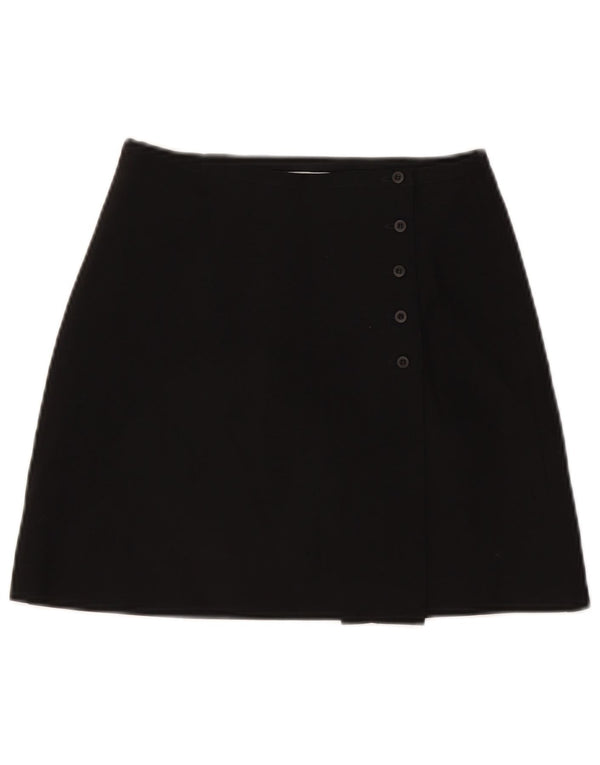 Женская мини-юбка с запахом Zara W24 XS, черный полиэстер