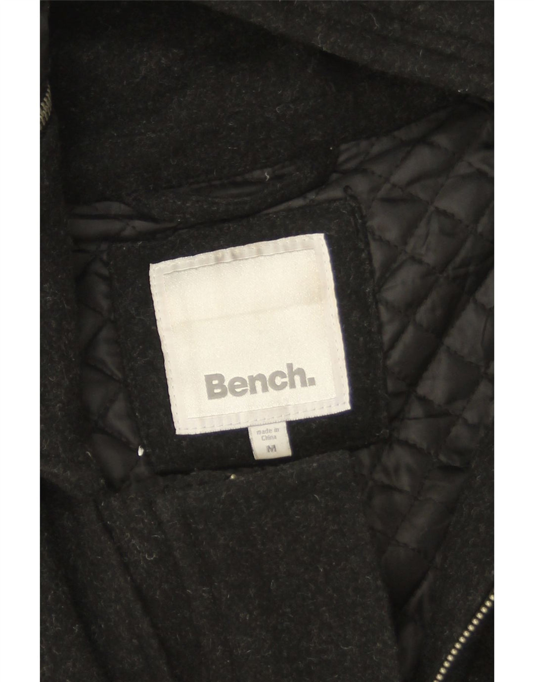 Женское пальто с капюшоном Bench UK 14, среднее, черное, шерстяное