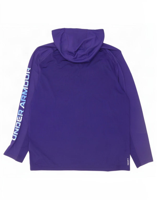 Under Armour Mens Hooded Graphic Top Long Sleeve XL Purple Polyester