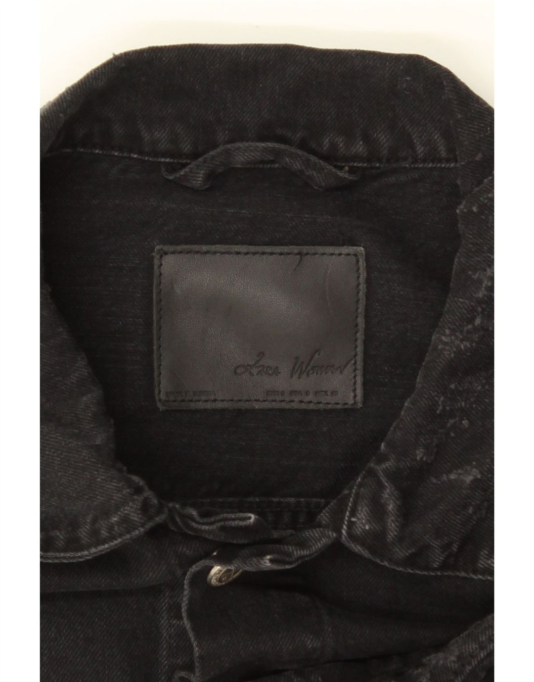 Мужская джинсовая куртка ZARA UK 36, маленькая, черный, хлопок