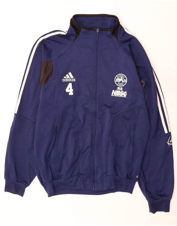 Мужская спортивная куртка Adidas UK 44/46, большой темно-синий цветной блок