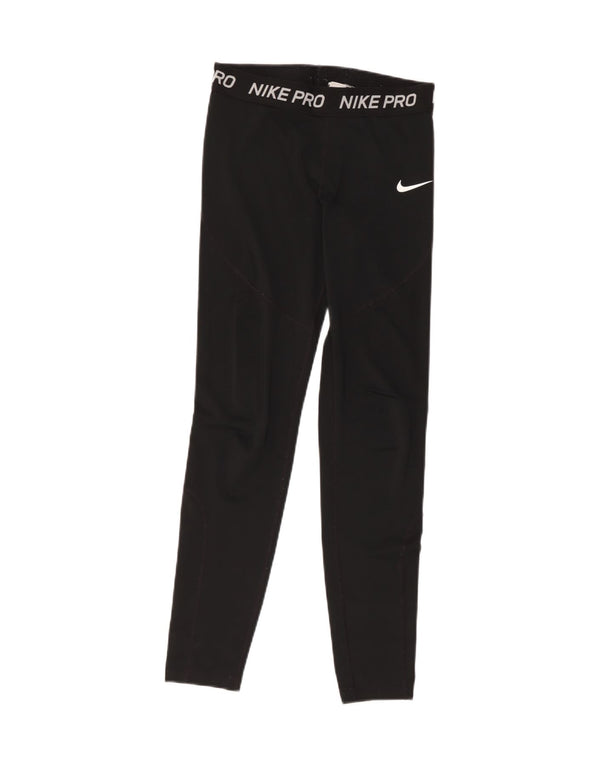 Женские леггинсы с рисунком Nike UK 10, маленькие черные полиэстер