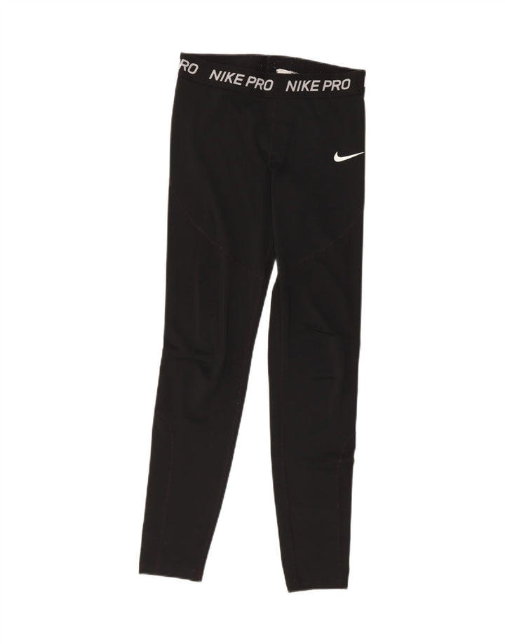 Женские леггинсы с рисунком Nike UK 10, маленькие черные полиэстер