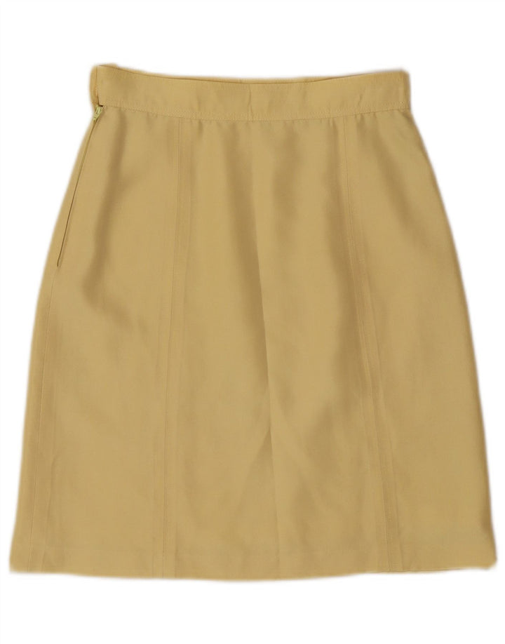 Винтажная женская прямая юбка W26, маленькая, желтая