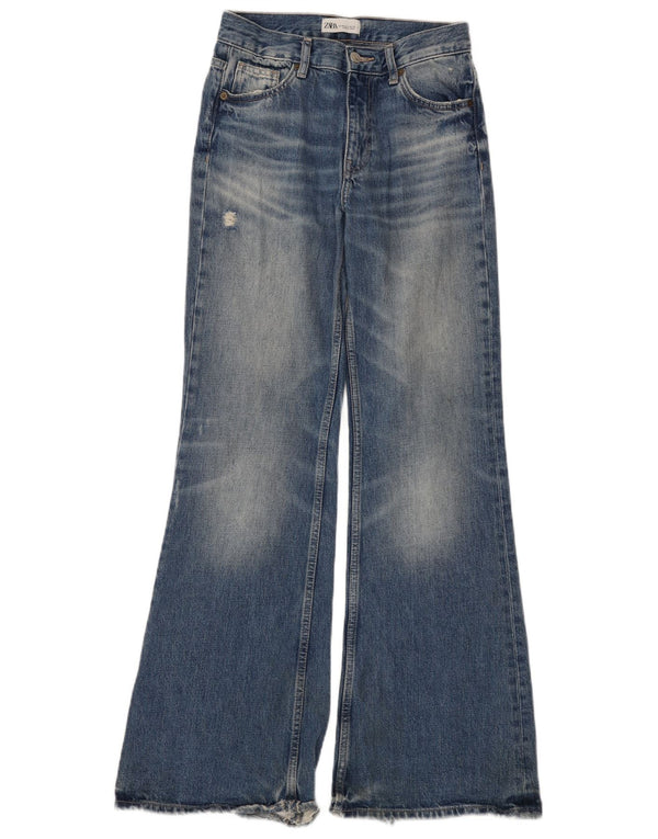 Женские расклешенные джинсы Zara EU 34 2XS W24 L32, синий хлопок