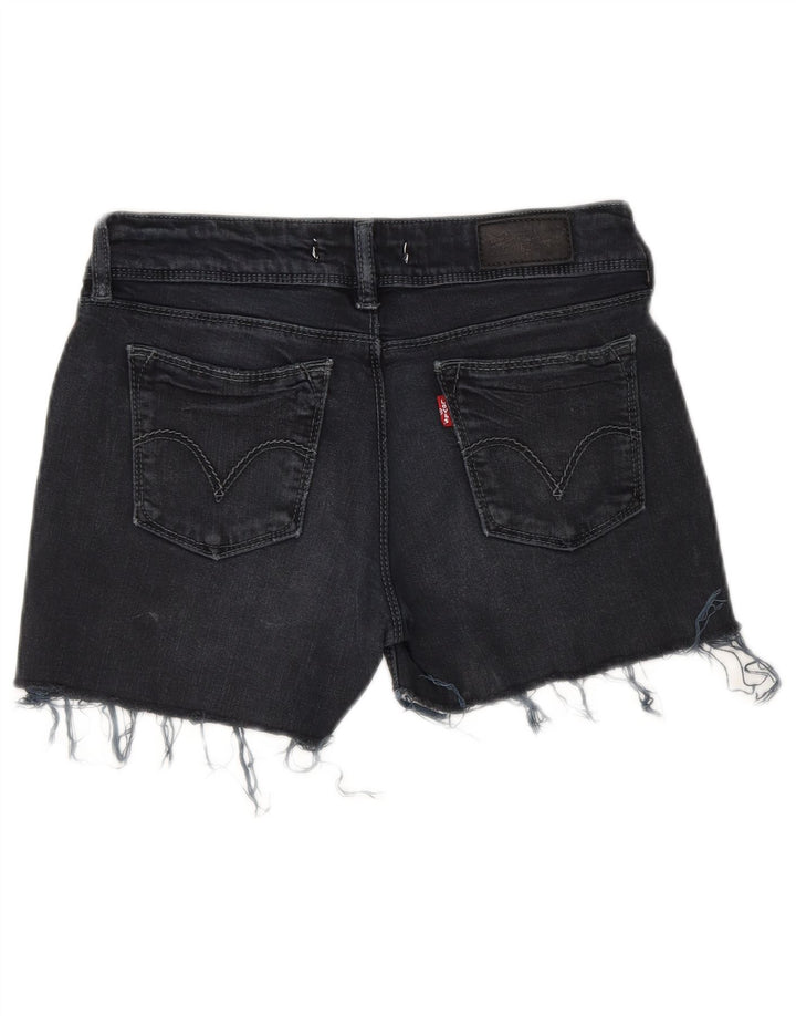 LEVI'S Womens 570 Denim Shorts W29 Medium Black Cotton