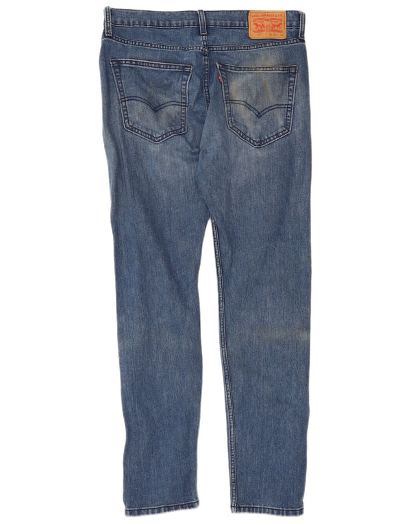 Мужские зауженные зауженные джинсы Levi's 512 W32 L32 синие, хлопок