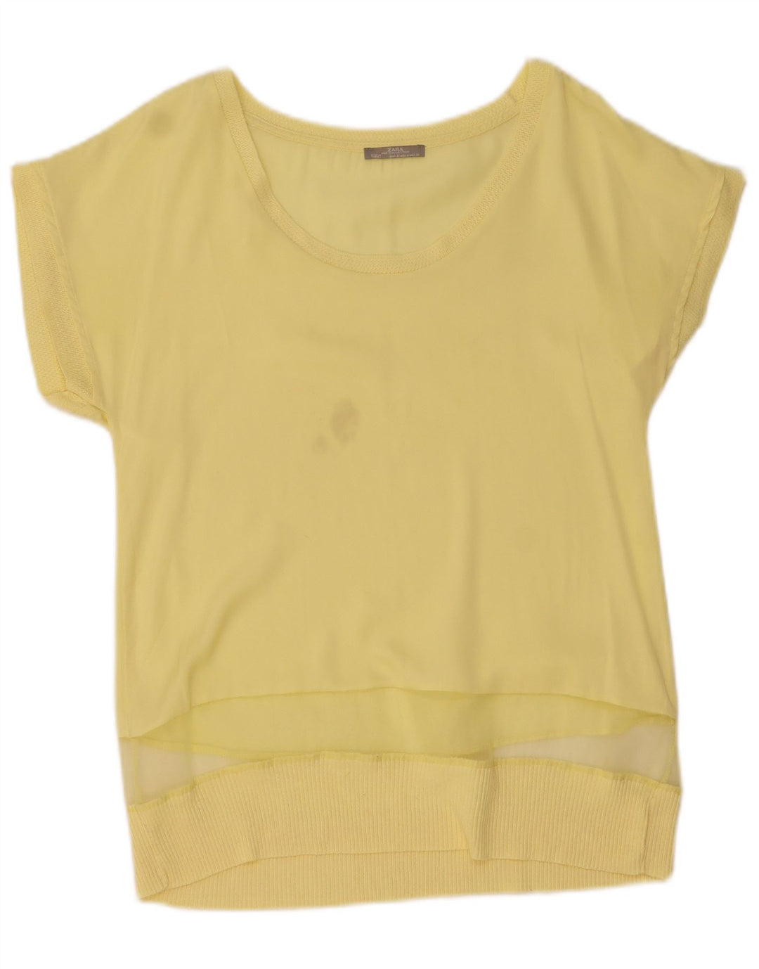Женская блузка Zara Top UK 10, маленькая, желтая
