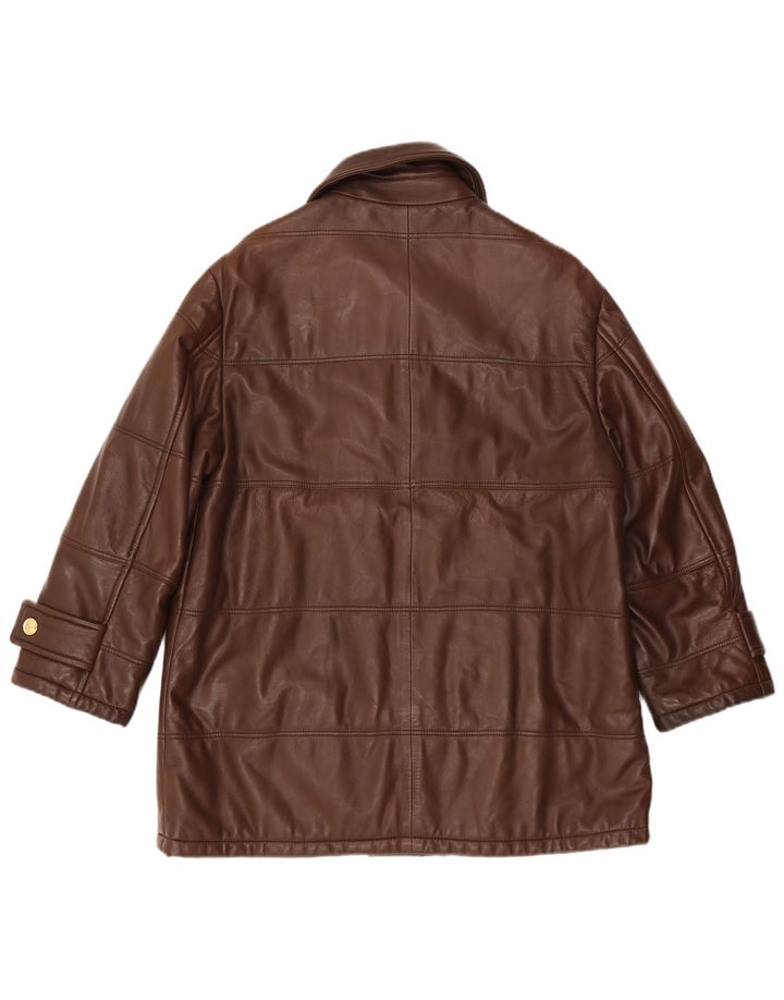 Винтажная женская кожаная куртка IT 42 Medium Brown