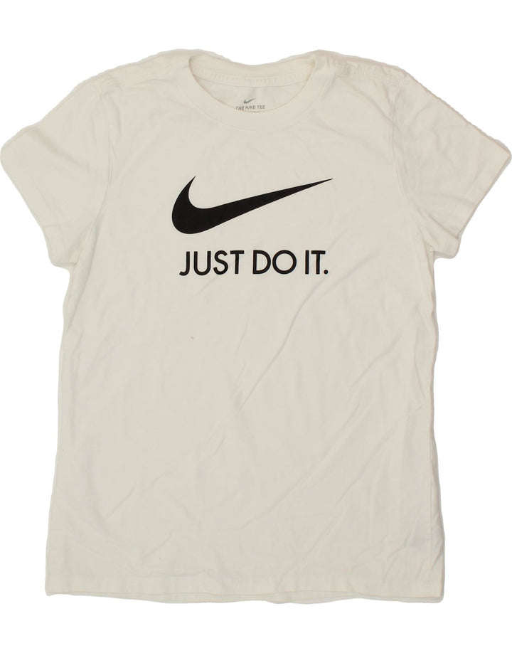 NIKE Mens Graphic T-Shirt Top Small White Cotton Vintage Nike and Second-Hand Nike from Messina Hembry 