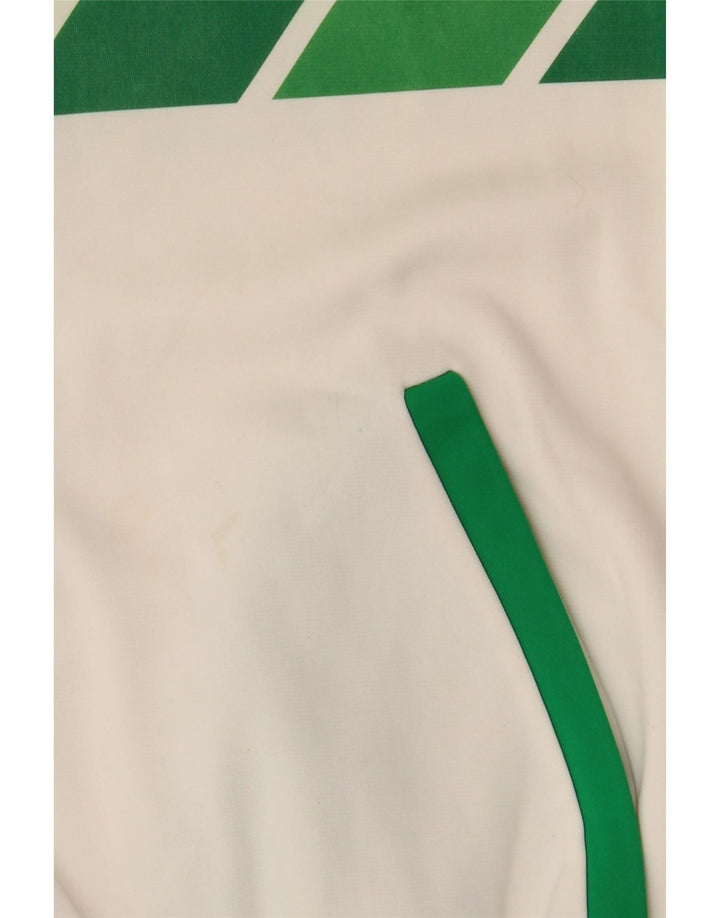 Винтажный мужской спортивный костюм, верхняя куртка 2XL, белый нейлон с цветными блоками