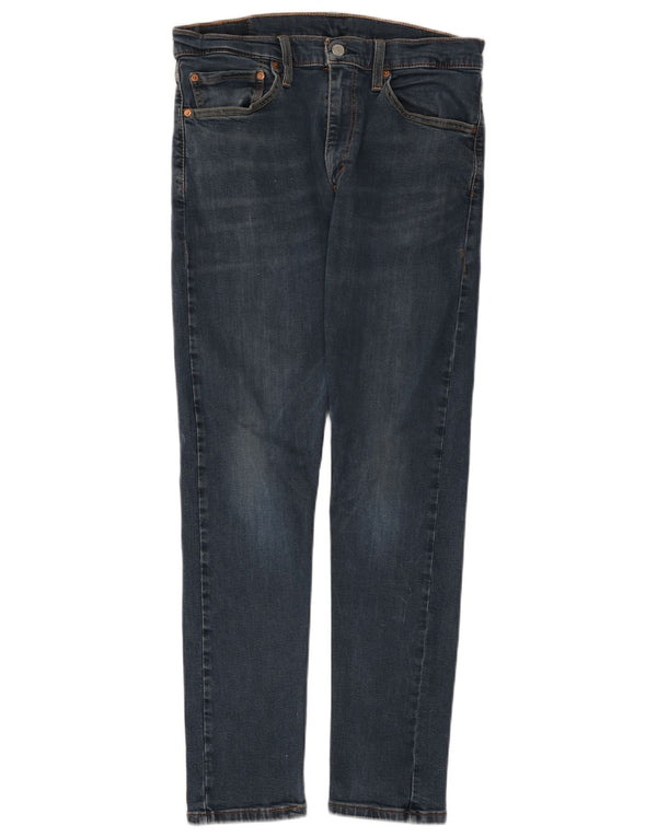 Мужские зауженные зауженные джинсы LEVI'S 512 W34 L32 синие, хлопок