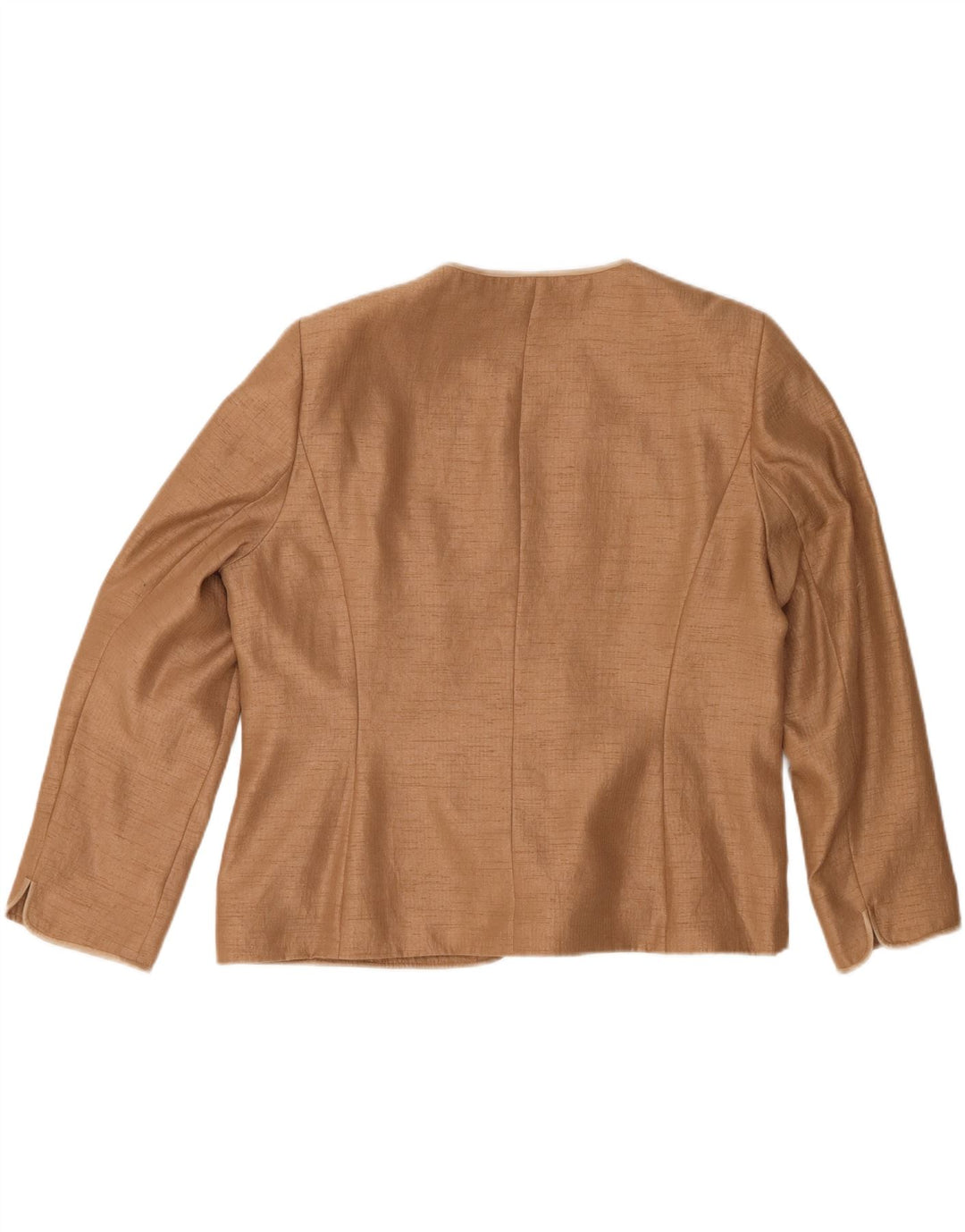 Женский пиджак на 1 пуговице Jacques Vert UK 22 3XL Бежевый полиэстер