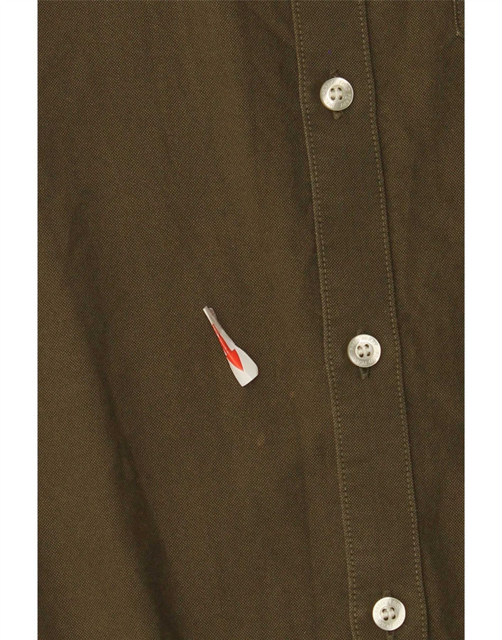 Мужская рубашка стандартного кроя с коротким рукавом Fred Perry, маленький зеленый хлопок