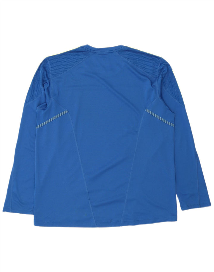 Мужской топ Adidas с длинным рукавом XL, синий полиэстер