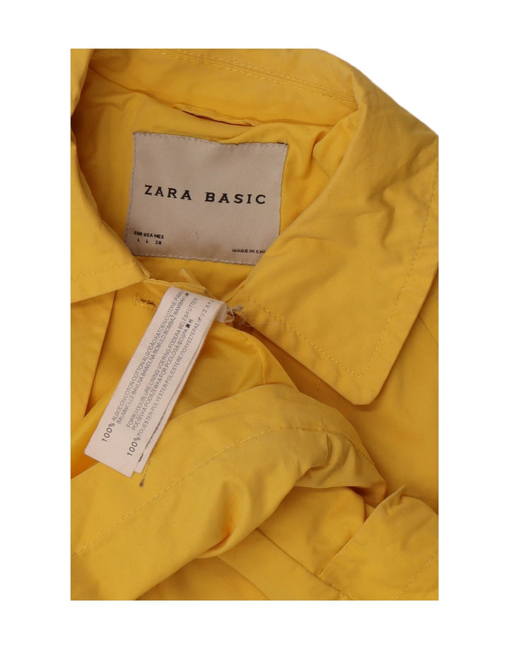 Женский бомбер Zara UK 16, большой размер, хлопковый желтый цвет