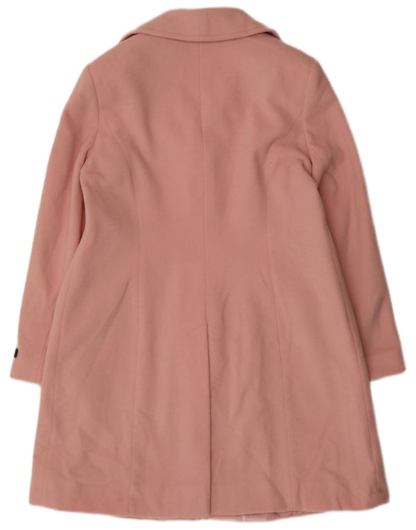 Женское пальто Marks & Spencer UK 16, большое розовое шерстяное