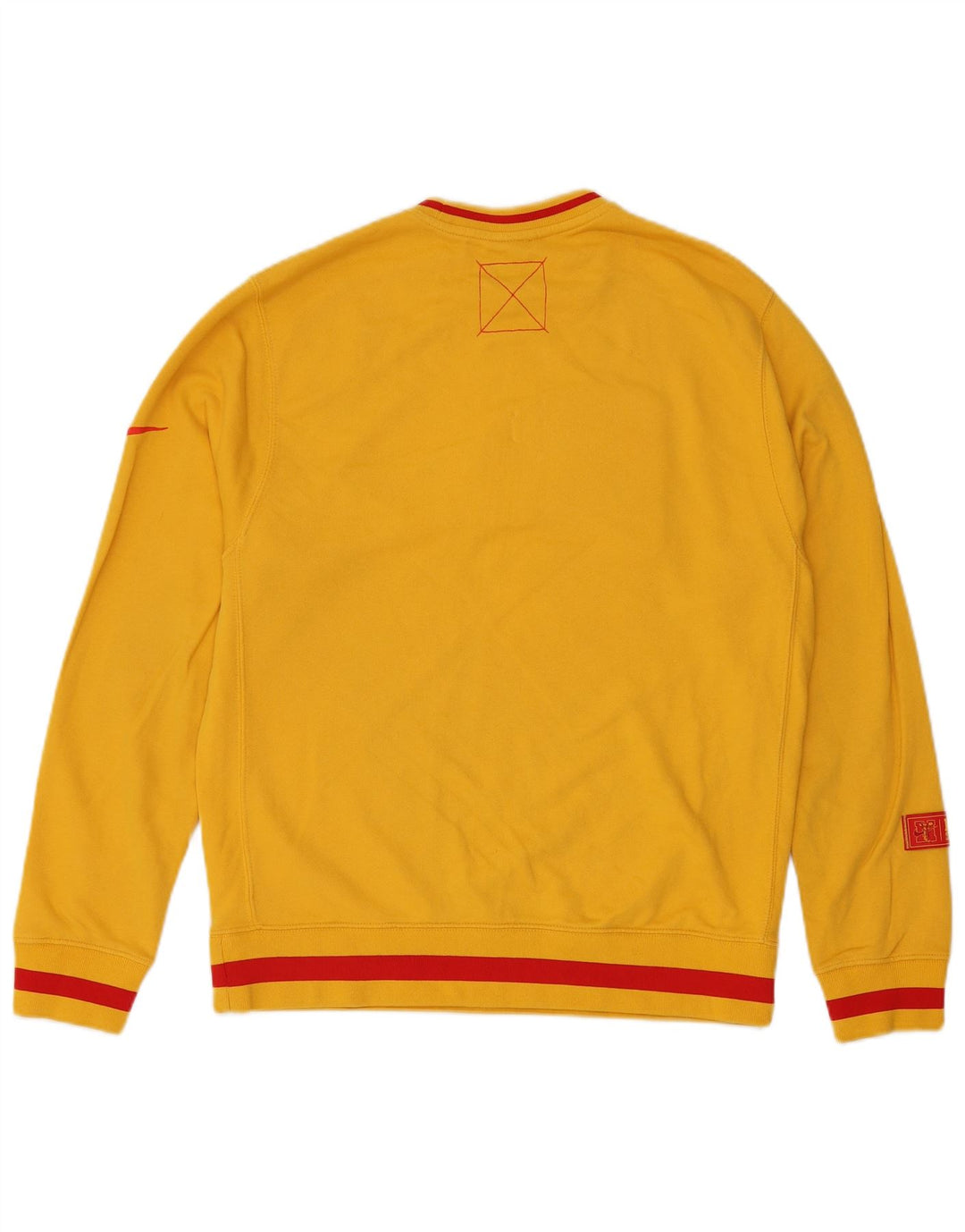 Мужской свитшот с рисунком Nike Athletic Dept, хлопковый джемпер среднего желтого цвета