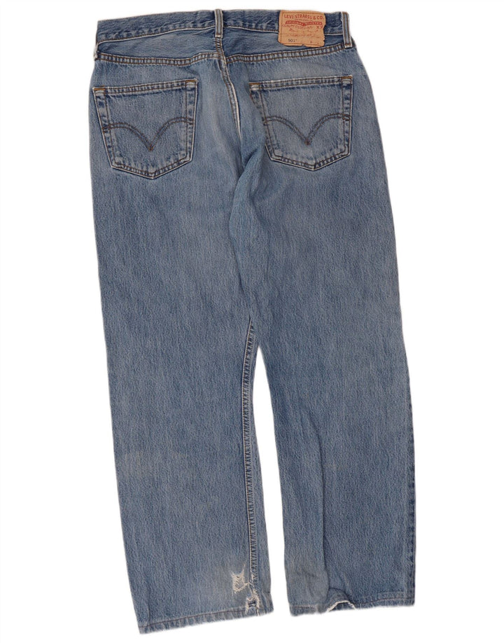 Мужские прямые джинсы Levi's 501 W34 L27 синие, хлопок