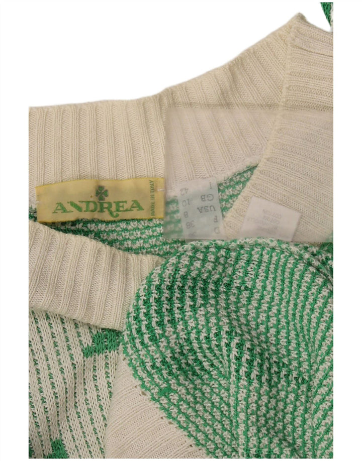 Винтажный женский укороченный свитер с вырезом лодочкой, Великобритания, 10, маленький белый акрил