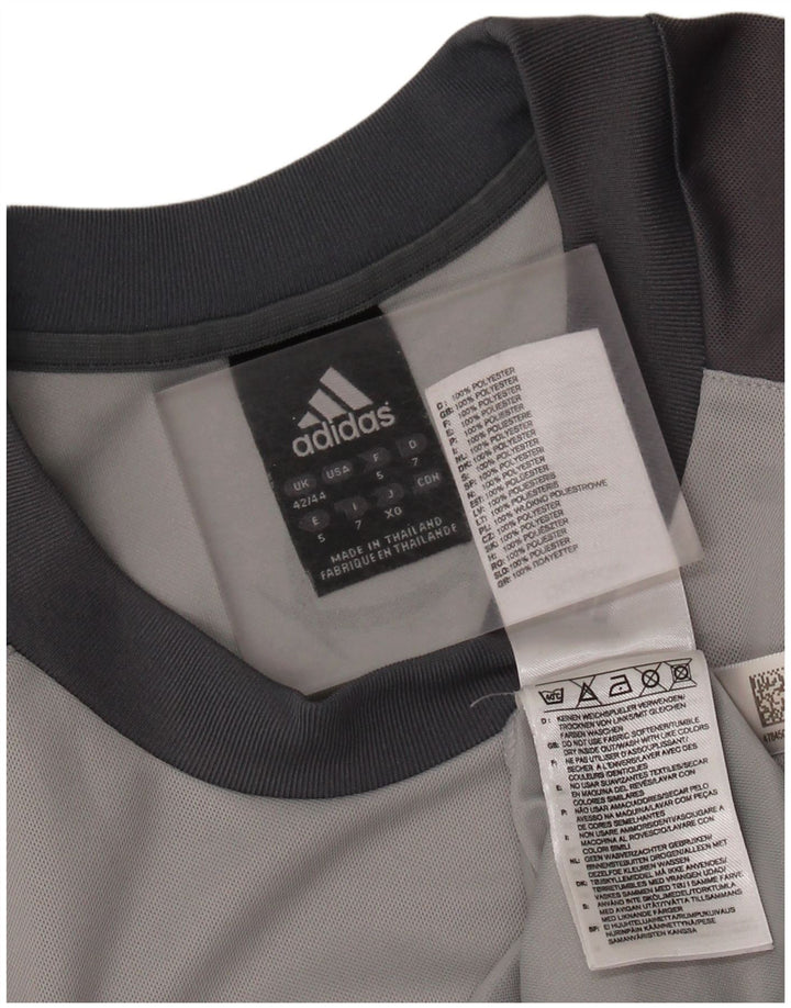 Мужская футболка ADIDAS Climalite с графическим рисунком, Великобритания, 42/44, большой серый, цветной блок