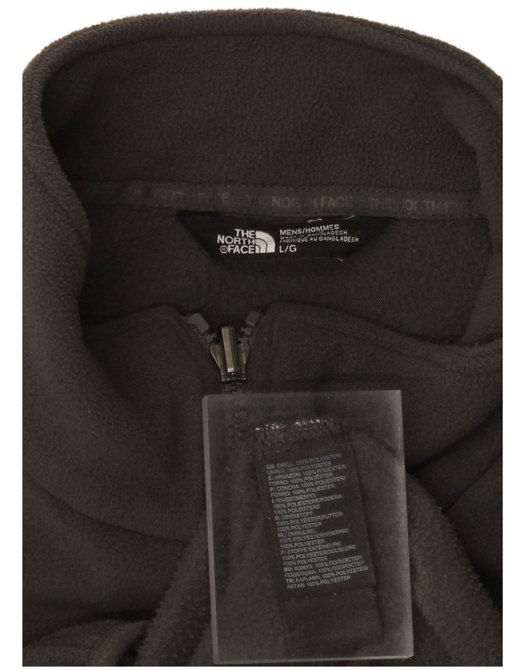 Мужская флисовая куртка THE NORTH FACE UK 40, большая серая, полиэстер