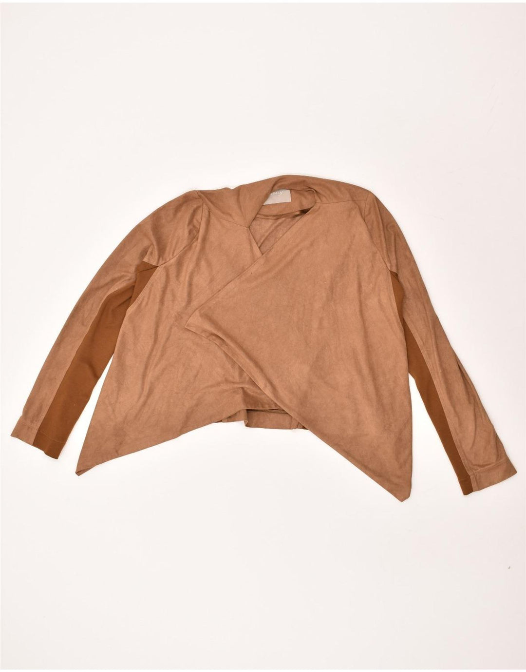 ORSAY Womens Crop Cardigan Top EU 40 Medium Brown Polyester | Vintage Orsay | Thrift | Second-Hand Orsay | Used Clothing | Messina Hembry 