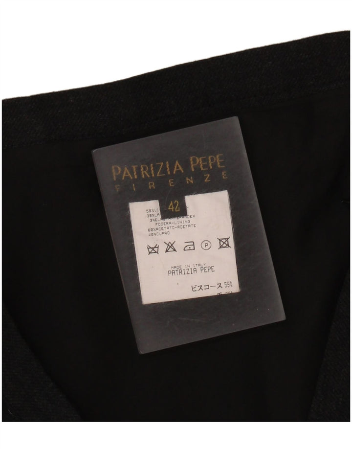 Patrizia Pepe Женская мини-юбка IT 42 Medium W28 Черная вискоза