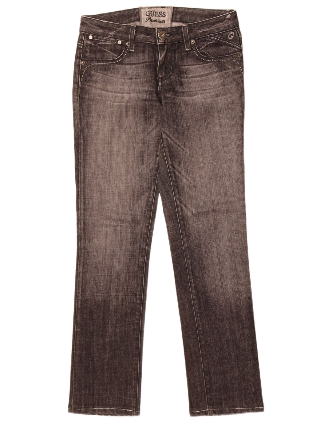 Женские прямые джинсы Guess W27 L30, черный хлопок