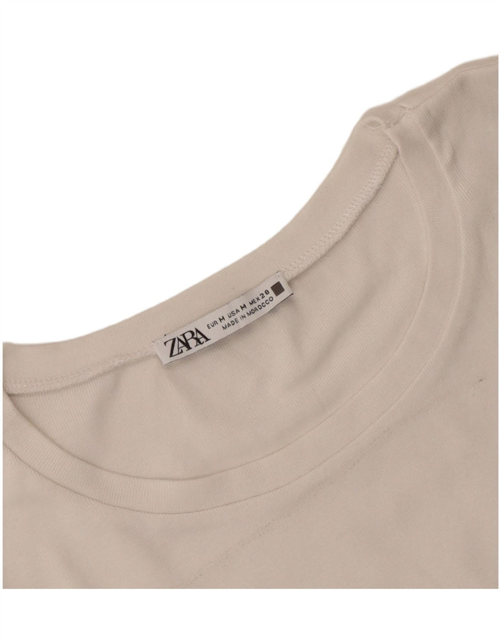 Женская блузка без рукавов Zara UK 12, средний белый