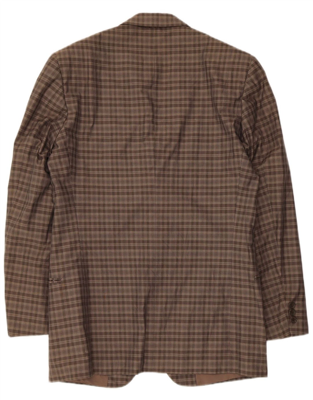 Мужской пиджак с 2 пуговицами Giorgio Armani UK 34 XS в коричневую клетку