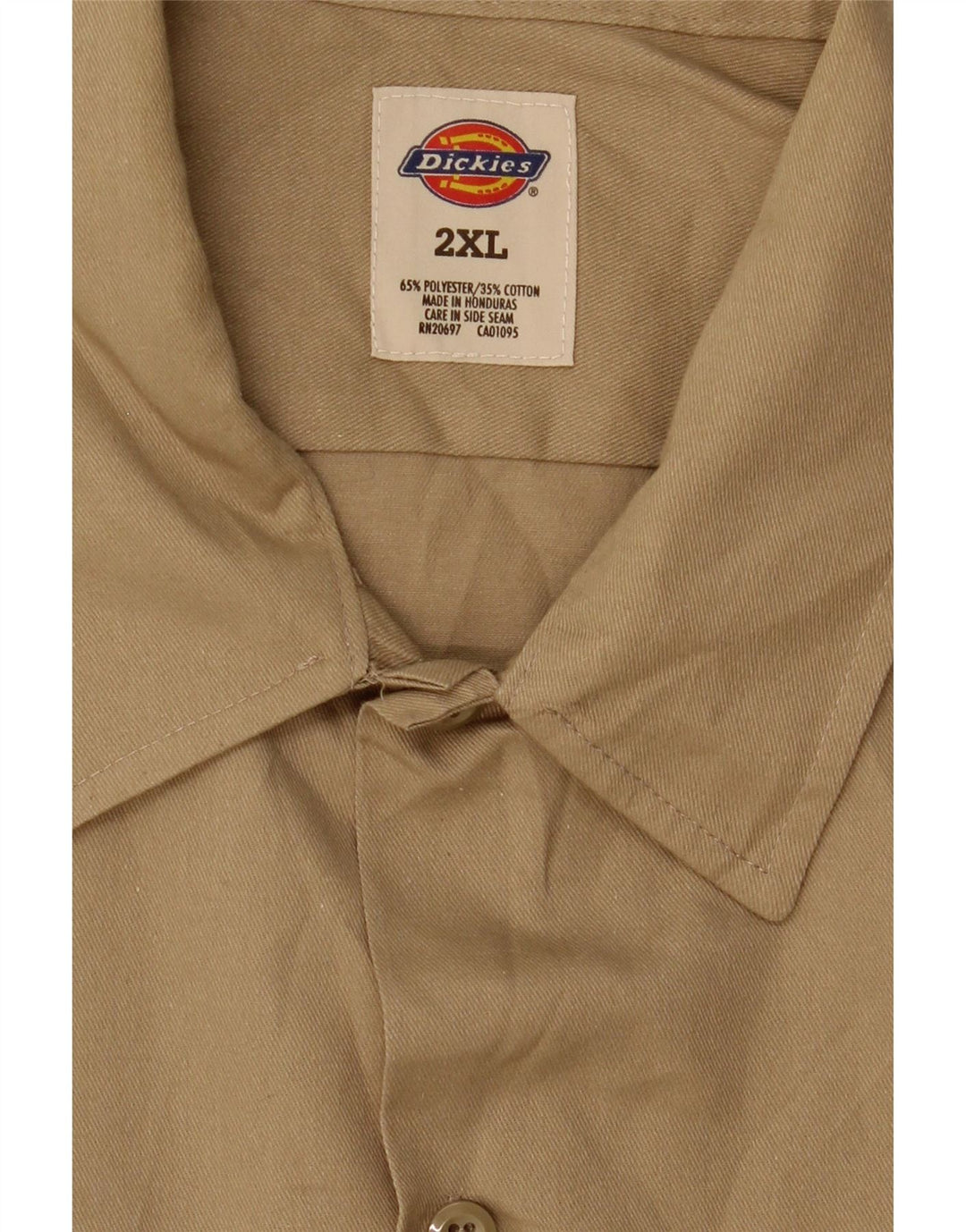 Мужская рубашка Dickies 2XL коричневая из полиэстера