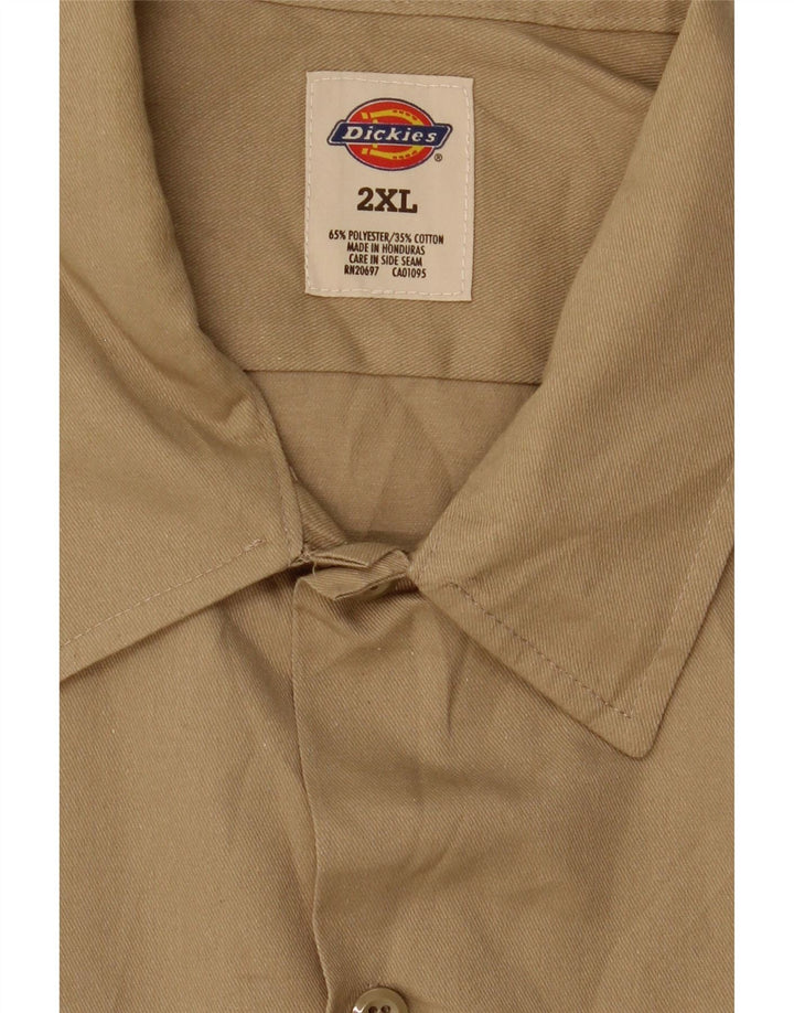 Мужская рубашка Dickies 2XL коричневая из полиэстера