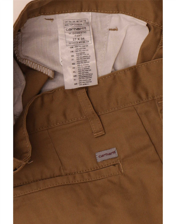 Женские брюки чинос Carhartt W27 L34 бежевого цвета из полиэстера