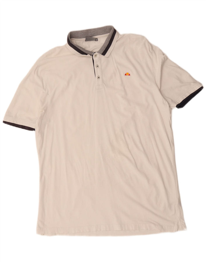 Мужская рубашка-поло Ellesse XL, хлопок в белую полоску