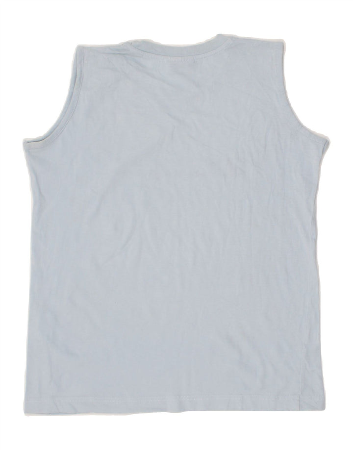 CHAMPION Boys Graphic Vest Top 11-12 Years Blue Vintage Champion and Second-Hand Champion from Messina Hembry 