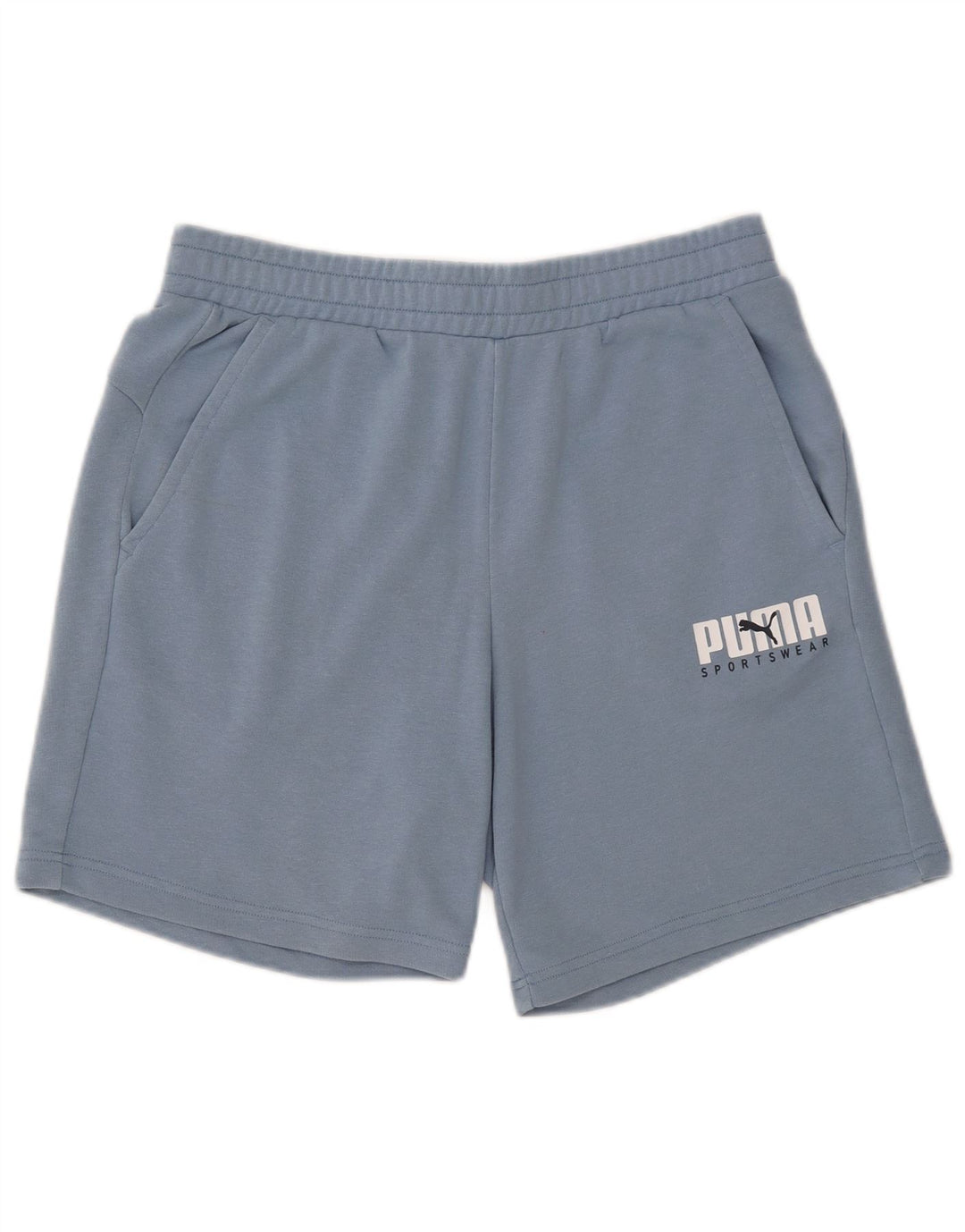 Мужские спортивные шорты с рисунком Puma, большие синие, хлопок