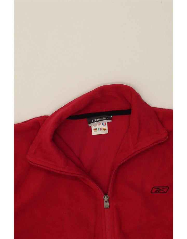 REEBOK Womens Fleece Jacket UK 16 Large Pink Polyester Vintage Reebok and Second-Hand Reebok from Messina Hembry 