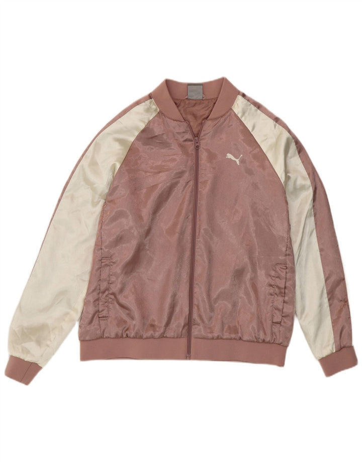 Женский спортивный костюм Puma с графическим рисунком UK 12, полиэстер среднего розового цвета