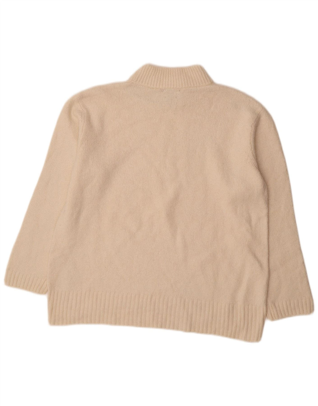 Женский джемпер с высоким воротником Massimo Dutti, Великобритания 16, большой Off White