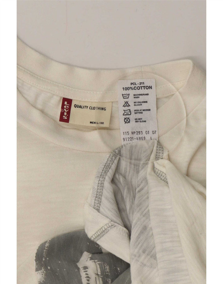 Мужские джинсы Levi's Engineered Джинсы с графическим топом и длинным рукавом, большой белый хлопок