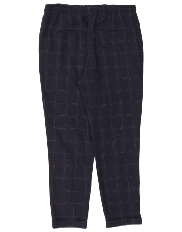 Мужские брюки-чиносы Zara Slim Fit, большие W32 L28, темно-синие в клетку, полиэстер