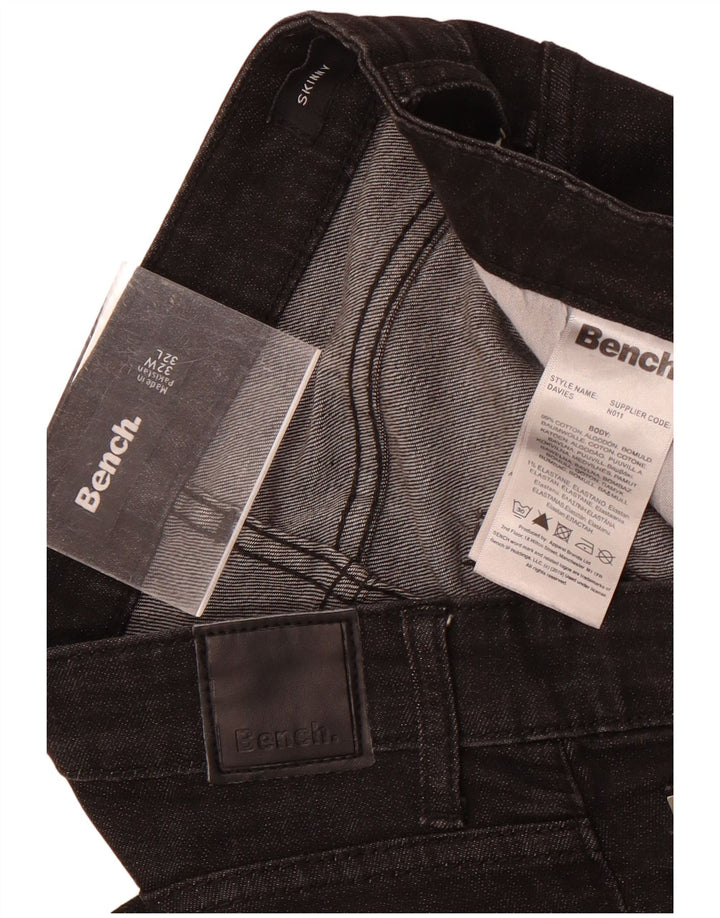 Мужские джинсы скинни Bench W32 L32, черный хлопок