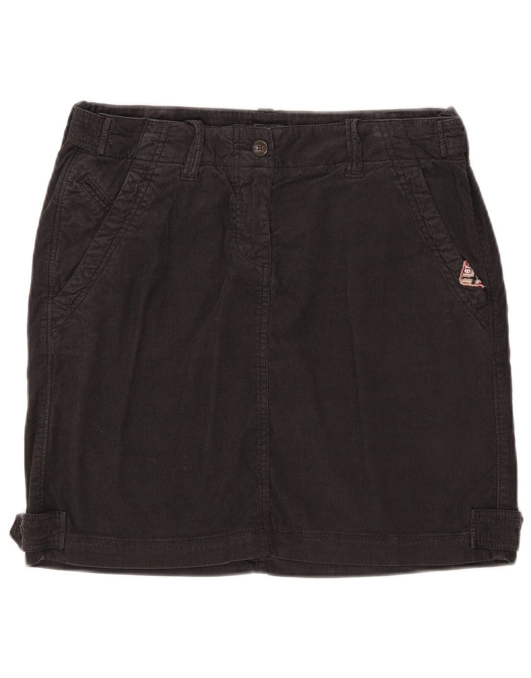 NAPAPIJRI Женская вельветовая юбка с географическим рисунком IT 44 Medium W32 Черный хлопок