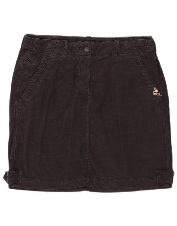 NAPAPIJRI Женская вельветовая юбка с географическим рисунком IT 44 Medium W32 Черный хлопок