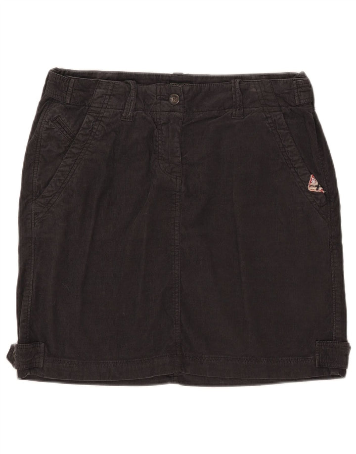 NAPAPIJRI Женская вельветовая юбка с географическим рисунком IT 44 Medium W32 Черный хлопок