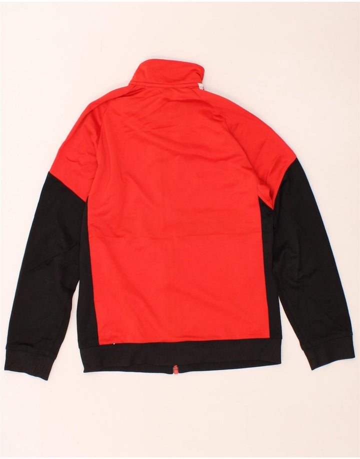 ADIDAS Boys Tracksuit Top Jacket 11-12 Years Red Colourblock Polyester Vintage Adidas and Second-Hand Adidas from Messina Hembry 