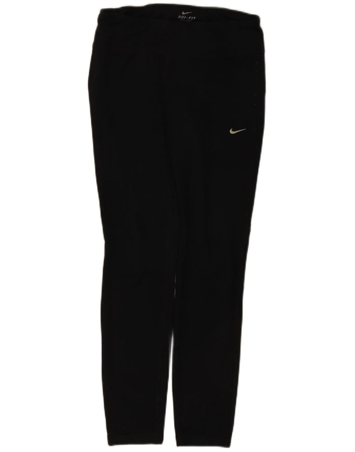Женские леггинсы Nike Dri Fit UK 12, средний черный полиэстер