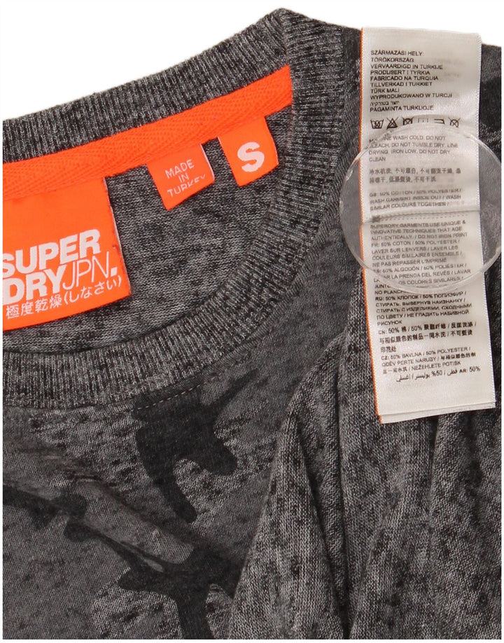 Мужская футболка Superdry, маленький серый камуфляжный хлопок