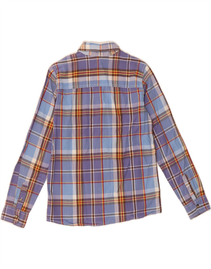 BENETTON Boys Shirt 12-13 Years Purple Check Vintage Benetton and Second-Hand Benetton from Messina Hembry 